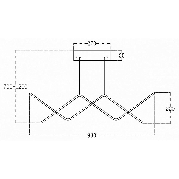 Подвес ESCADA ZIGZAG 10208/S LED