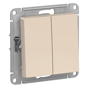 Выключатель 2-кл, ATLASDESIGN, Бежевый, ATN000251, SCHNEIDER ELECTRIC