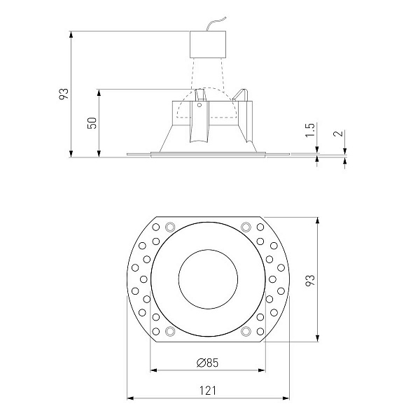 Светильник встраиваемый ELEKTROSTANDARD RENZO 25020/01 GU10 белый a067527