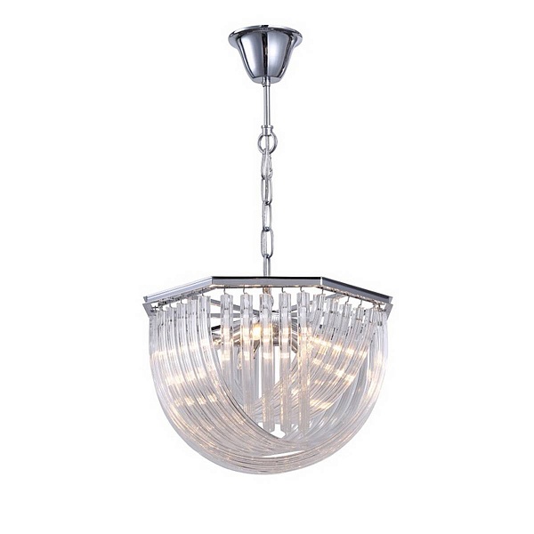 Люстра подвесная DELIGHT COLLECTION MURANO GLASS KR0116P-5R/A chrome
