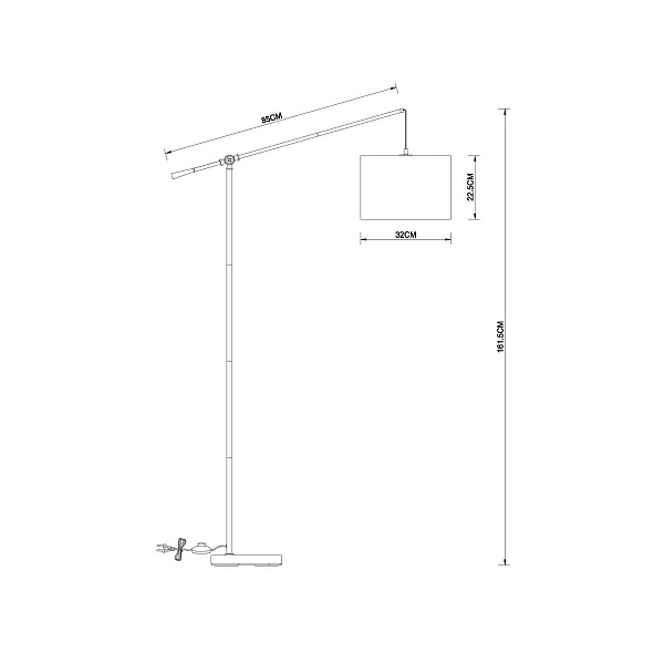 Торшер ARTE LAMP DYLAN A4054PN-1PB