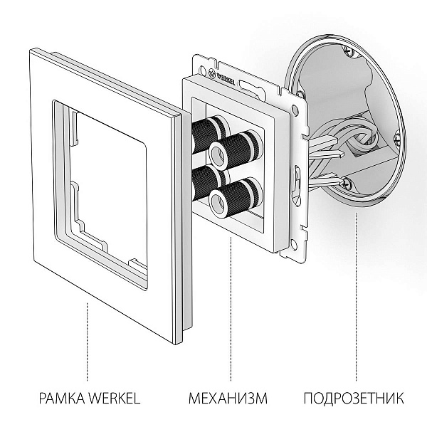 Розетка акустическая, черный матовый, W1185008, WERKEL