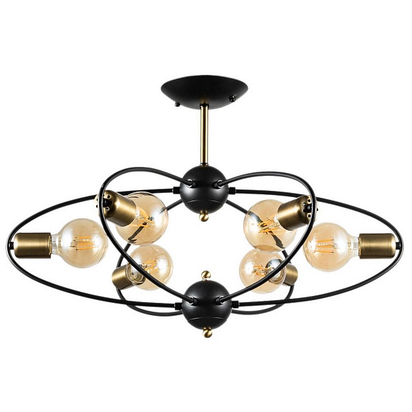 Люстра потолочная ARTE LAMP GLASGOW A1963PL-6BK