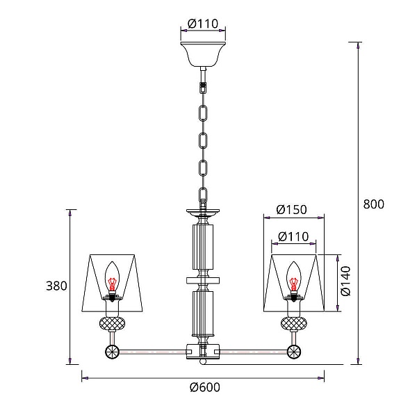 Люстра подвесная ARTE LAMP BROCCA A4093LM-5AB