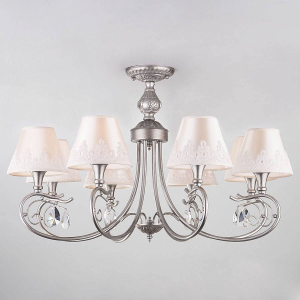 Люстра потолочная EUROSVET INCANTO 60069/8 серебро