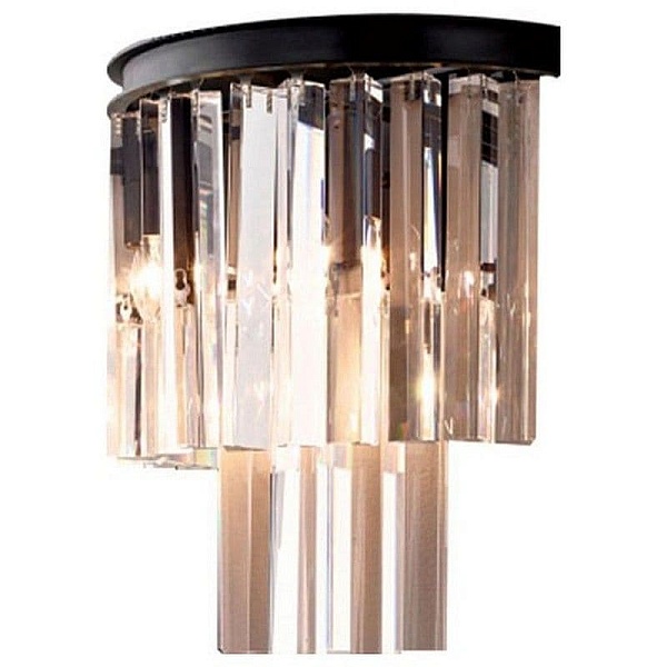 Бра DELIGHT COLLECTION 1920S ODEON KR0387W-2B black/clear
