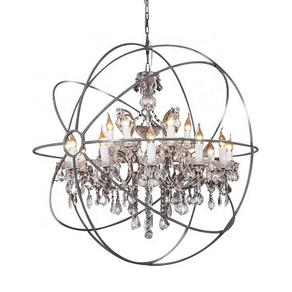 Люстра подвесная DELIGHT COLLECTION FOUCAULT'S ORB 5014-D10 chrome