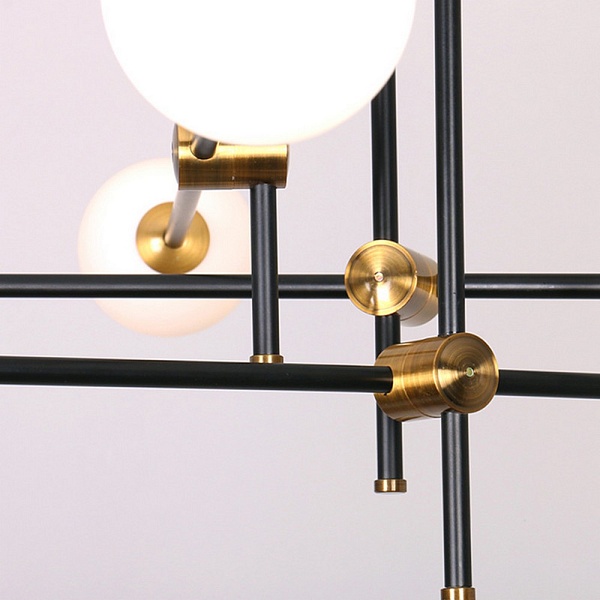 Люстра подвесная DELIGHT COLLECTION BISTRO GLOBE 9389P/6 black/gold