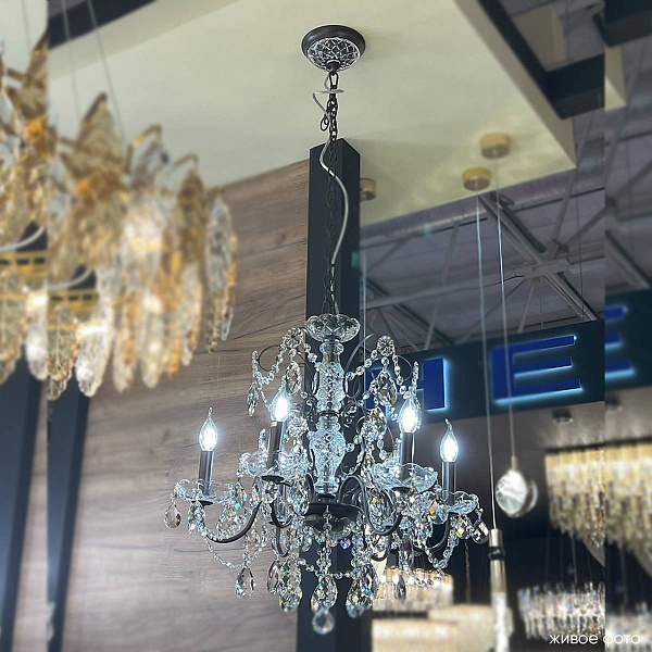 Люстра подвесная CRYSTAL LUX ODELIS SP6 BROWN
