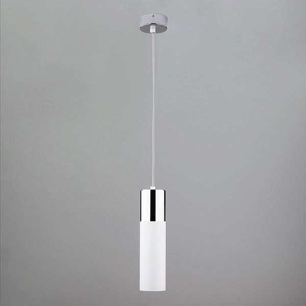 Подвес EUROSVET DOUBLE TOPPER 50135/1 LED хром/белый 12W