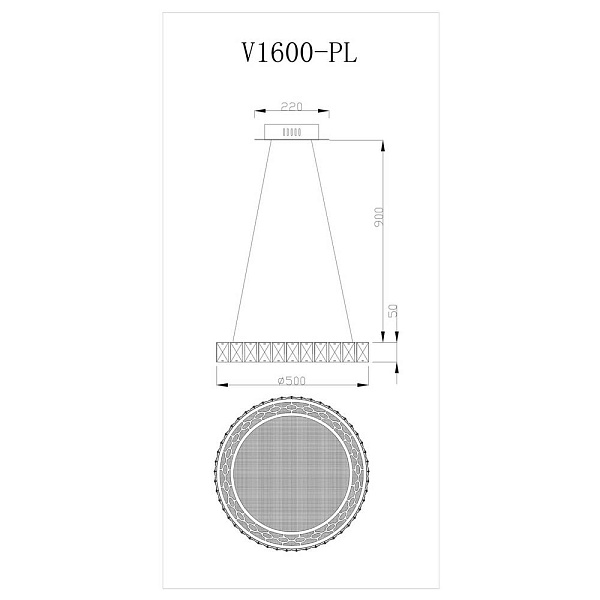 Подвес MODERLI ICE V1600-PL