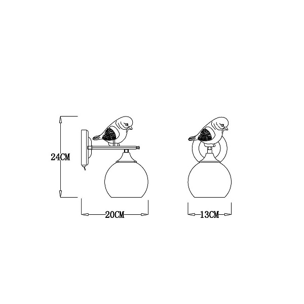 Бра ARTE LAMP GEMELLI A2150AP-1WG