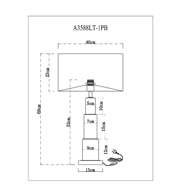 Настольная лампа ARTE LAMP RAMADA A3588LT-1PB