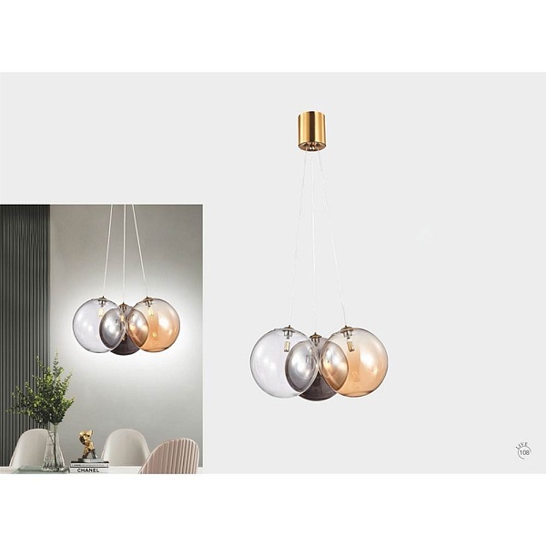 Подвес ILAMP DROP 8110P/3 BR-MLT
