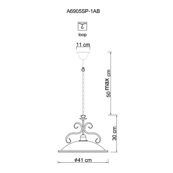 Подвес ARTE LAMP Safari A6905SP-1AB