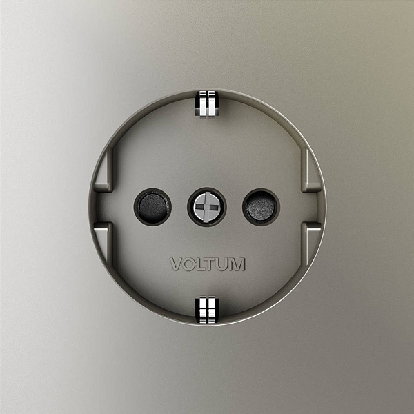 Розетка с з/к со шторками, S70, Шелк, VLS040204, VOLTUM