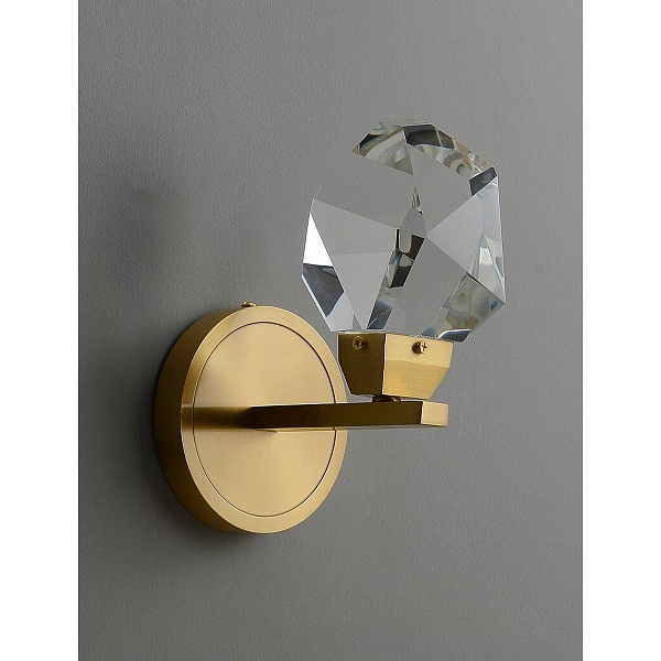 Бра DELIGHT COLLECTION CRYSTAL ROCK II 9701W/1 brass