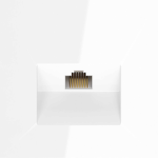 Розетка  RJ45, S70, Белый глянцевый, VLS060101, VOLTUM