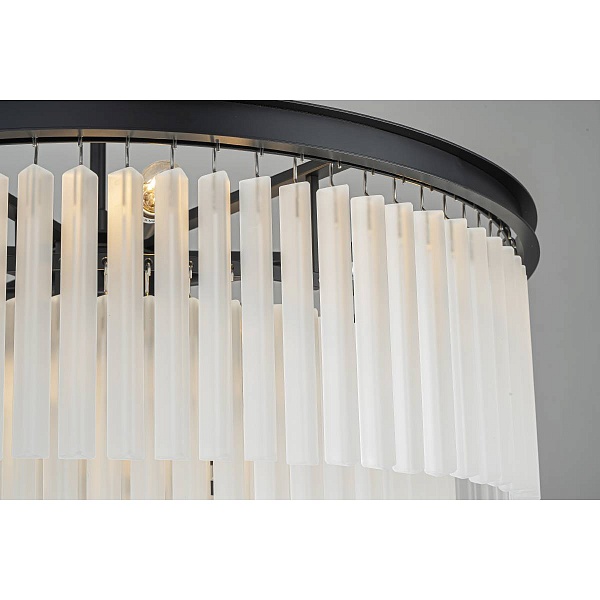 Люстра подвесная DELIGHT COLLECTION 1920S ODEON KR0387P-10A black/frost