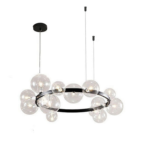 Люстра подвесная DELIGHT COLLECTION ART DECO BUBBLE OMG1075R black/clear