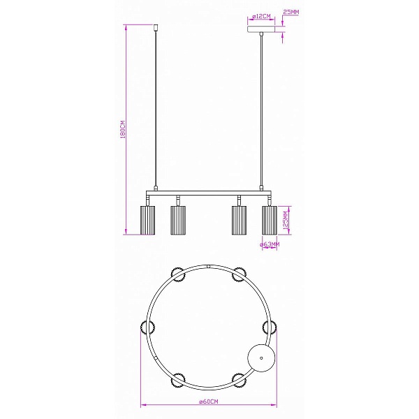 Подвес MODERLI CORA V11602-6P