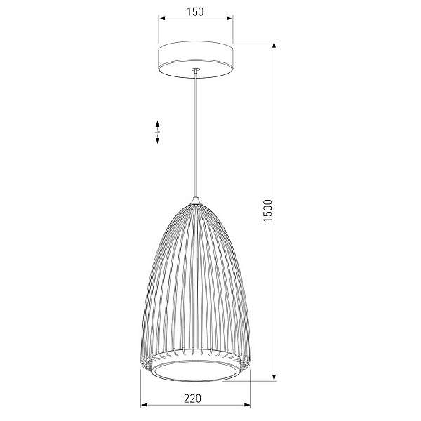 Подвес EUROSVET COMODITA 40009/1 LED черный a069294