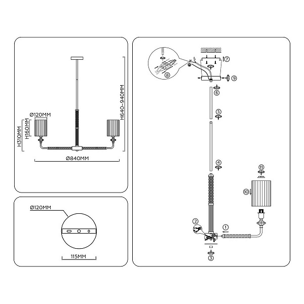 Люстра подвесная AMBRELLA LIGHT LH LH71503