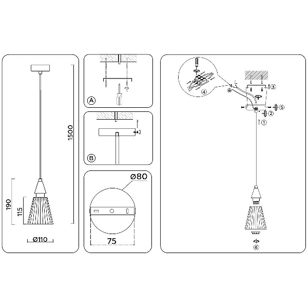 Подвес AMBRELLA LIGHT HEIGH LIGHT LH58111