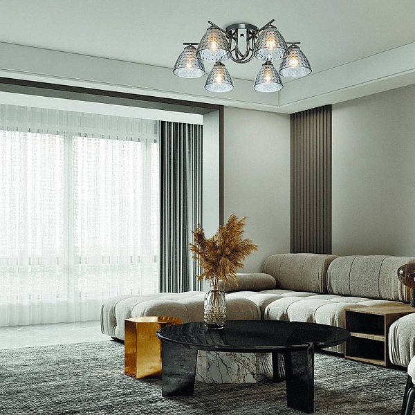 Люстра потолочная ESCADA ADONIS 659/6PL Black