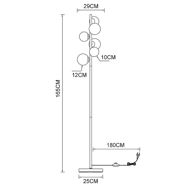 Торшер ARTE LAMP GEMINI A2243PN-6PB