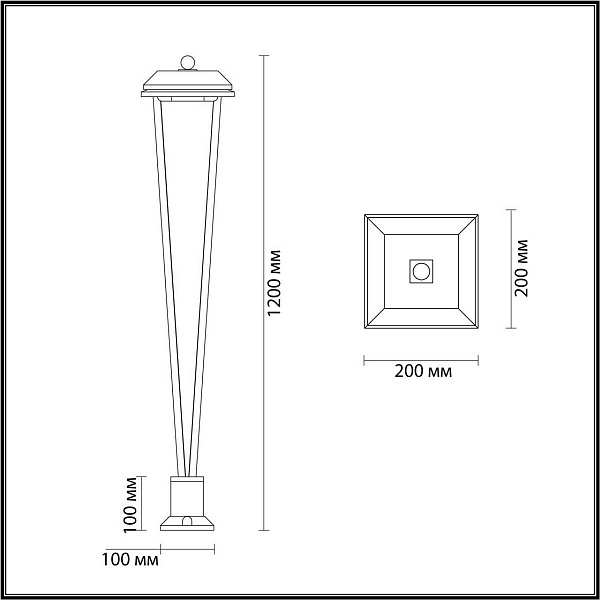 Светильник уличный столб низкий ODEON LIGHT BEARITZ 6655/12GA3