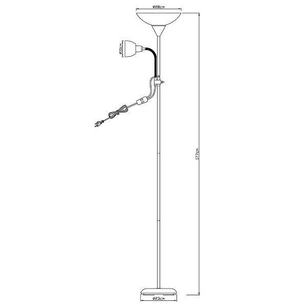 Торшер ARTE LAMP DUETTO A9569PN-2BK