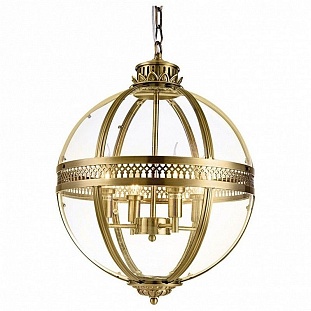 Люстра подвесная DELIGHT COLLECTION RESIDENTIAL KM0115P-4M antique brass