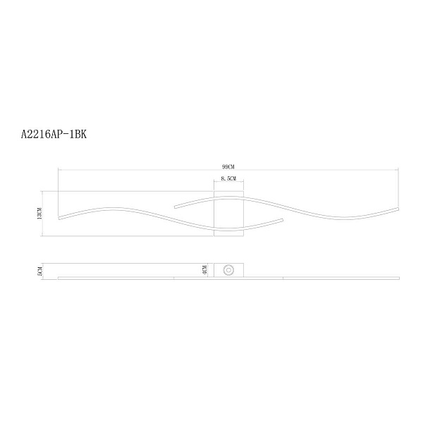 Бра ARTE LAMP ALUDRA A2216AP-1BK