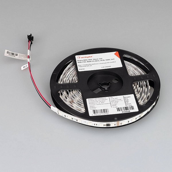 Лента LED DMX-B60 15 W/m 24V IP20 5060/60 K 10mm (5м) 33448 ARLIGHT