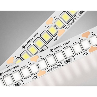 Лента LED 17 W/m 12V IP20 2835/240 4500K 10mm (5м) GS1402 AMBRELLA LIGHT