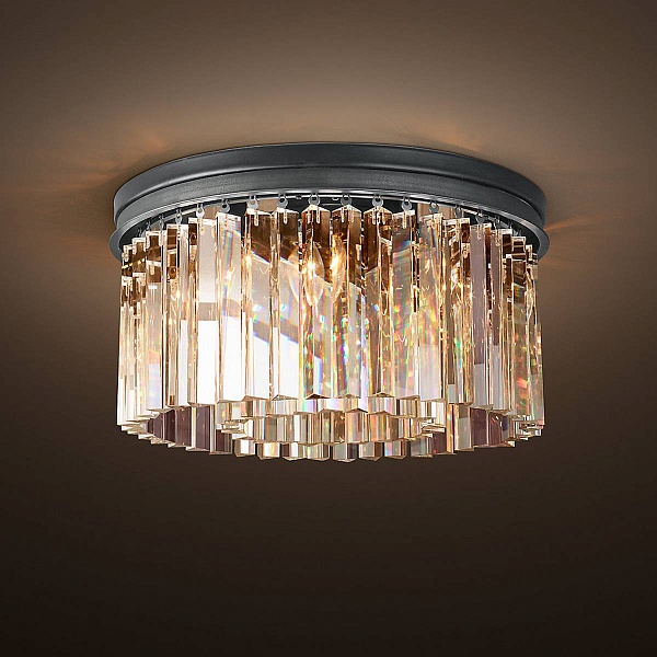Люстра потолочная DELIGHT COLLECTION 1920S ODEON KR0387C-6B/P black/clear