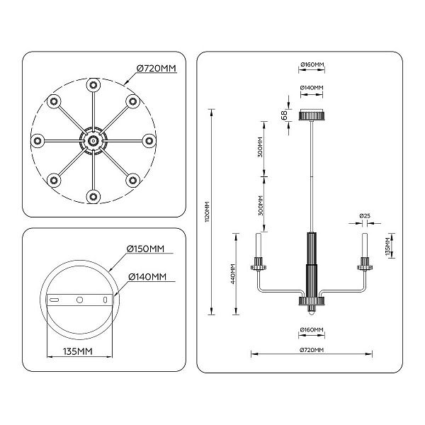 Люстра подвесная AMBRELLA LIGHT LH LH53126