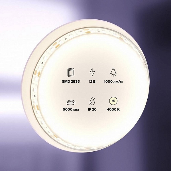 Лента LED STANDART 9,6 W/m 12V IP20 2835/120 4000K 8mm (5м) 10109 MAYTONI