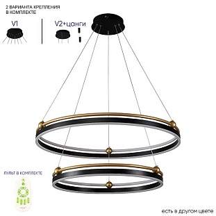 Подвес CRYSTAL LUX FERNANDO SP123W LED  BLACK/GOLD