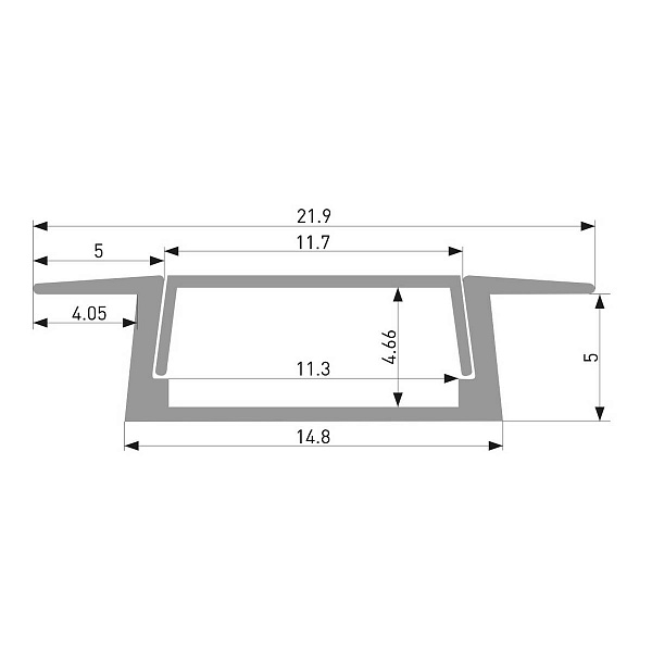 Профиль для ленты LED врезной ELEKTROSTANDARD LL-2-ALP007 LL-2-ALP007 a041812