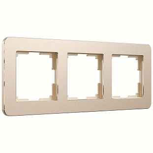 Рамка 3-пост, PLATINUM, металл, шампань, W0032611, WERKEL