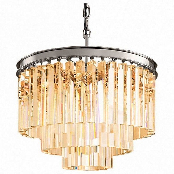 Люстра подвесная DELIGHT COLLECTION ODEON KR0387P-6 chrome/amber