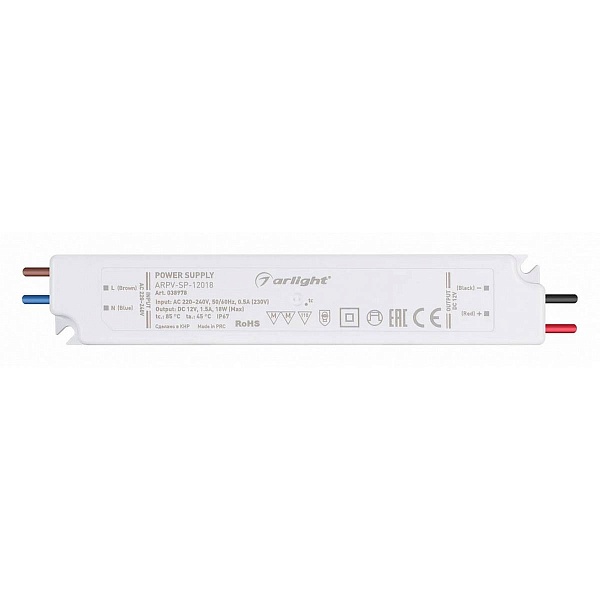 Блок питания ARLIGHT ARPV-SP 12V 18W IP67 38978