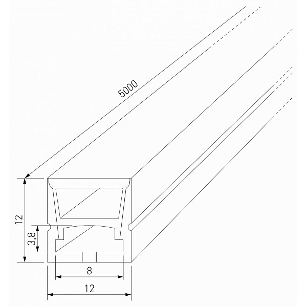 Профиль для ленты LED накладной ELEKTROSTANDARD ALP a071101
