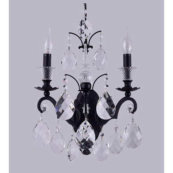 Бра CRYSTAL LUX MAGNIFICO MAGNIFICO AP2 BLACK/TRANSPARENT