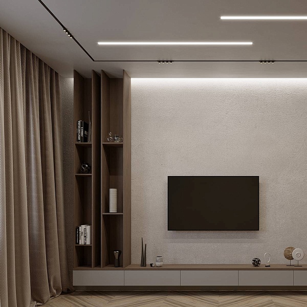 Профиль для ленты LED врезной STRETCH 34,5x62мм без рассеивателя (2м) 40700 ARLIGHT