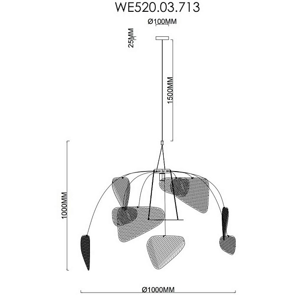 Подвес WERTMARK PALMA WE520.03.713