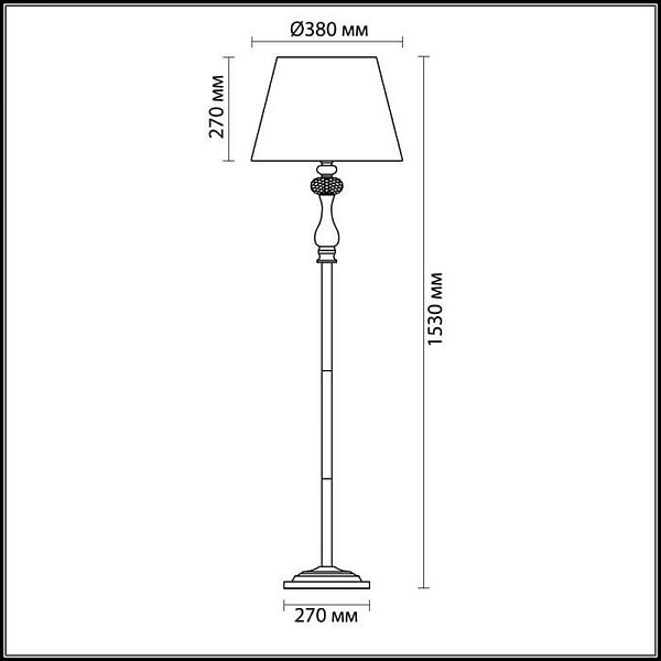 Торшер ODEON LIGHT Gaellori 3393/1F