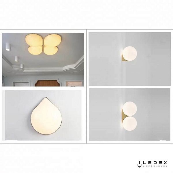 Бра ILEDEX OMEGA 6008W-18W-3000K WH-GL